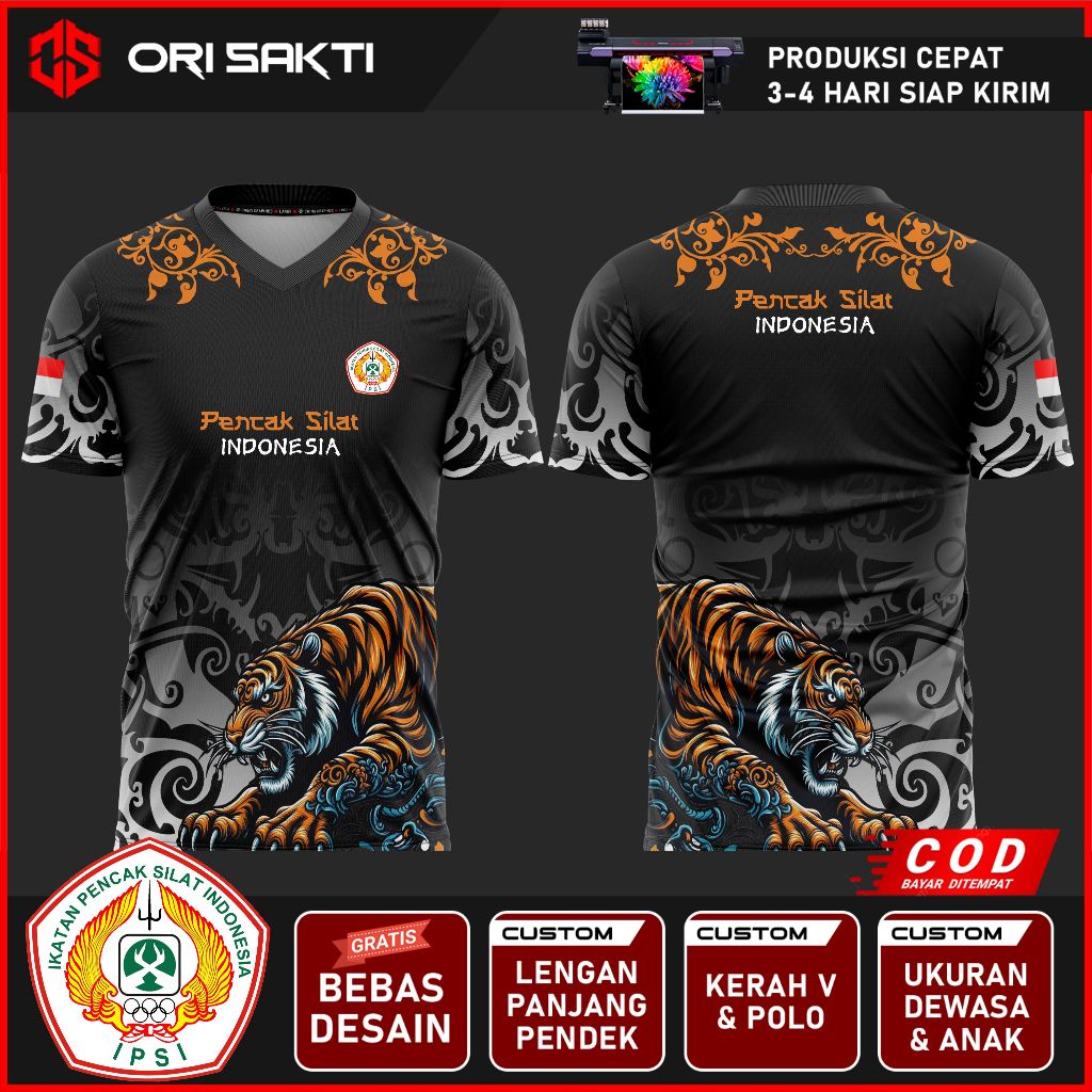 jersey pencak silat indonesia (IPSI) custom anak dan dewasa