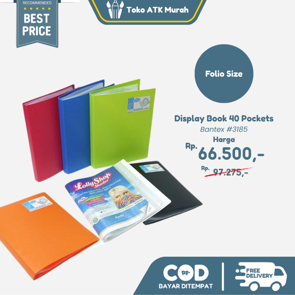 

Bantex Display Book 40 Pockets Folio #3185