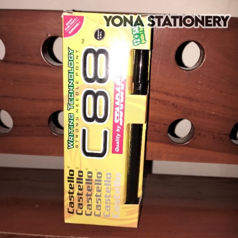 

Pulpen Standard C88 Castello Hitam 0.5 mm | Semigel | 1 Pak: 12 + 1 Pcs
