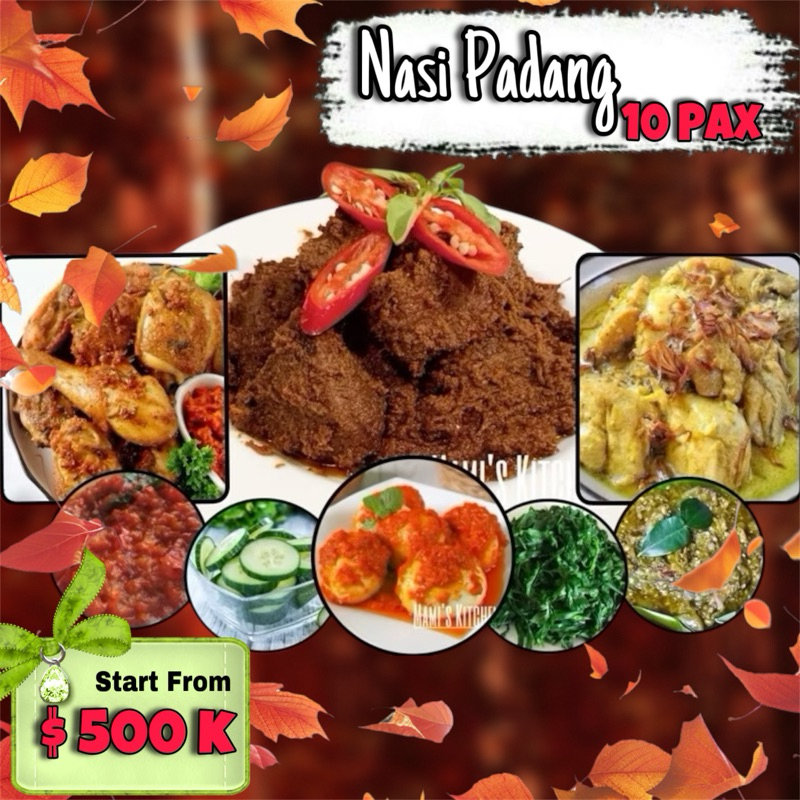 

Nasi Padang (Paket Spesial 10 Porsi), GRATIS Sambal dan Sayur.