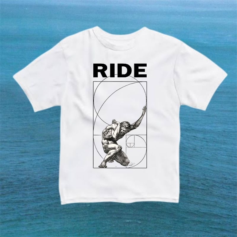 Kaos Band T Shirt Musik Unofficial Britpop Shoegaze "RIDE" RARE ARTWORK