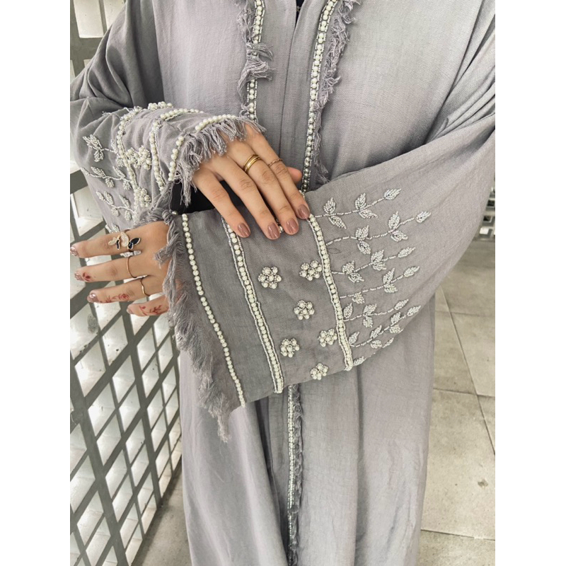 abaya syaima lokal saudi dubai gamis arab mesir jalabiya bigsize jumbo big size hitam black jetblack