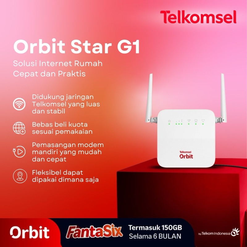 Telkomsel Orbit Star G1 Modem Wifi 4G High Speed Internet Rumah Praktis Fleksibel
