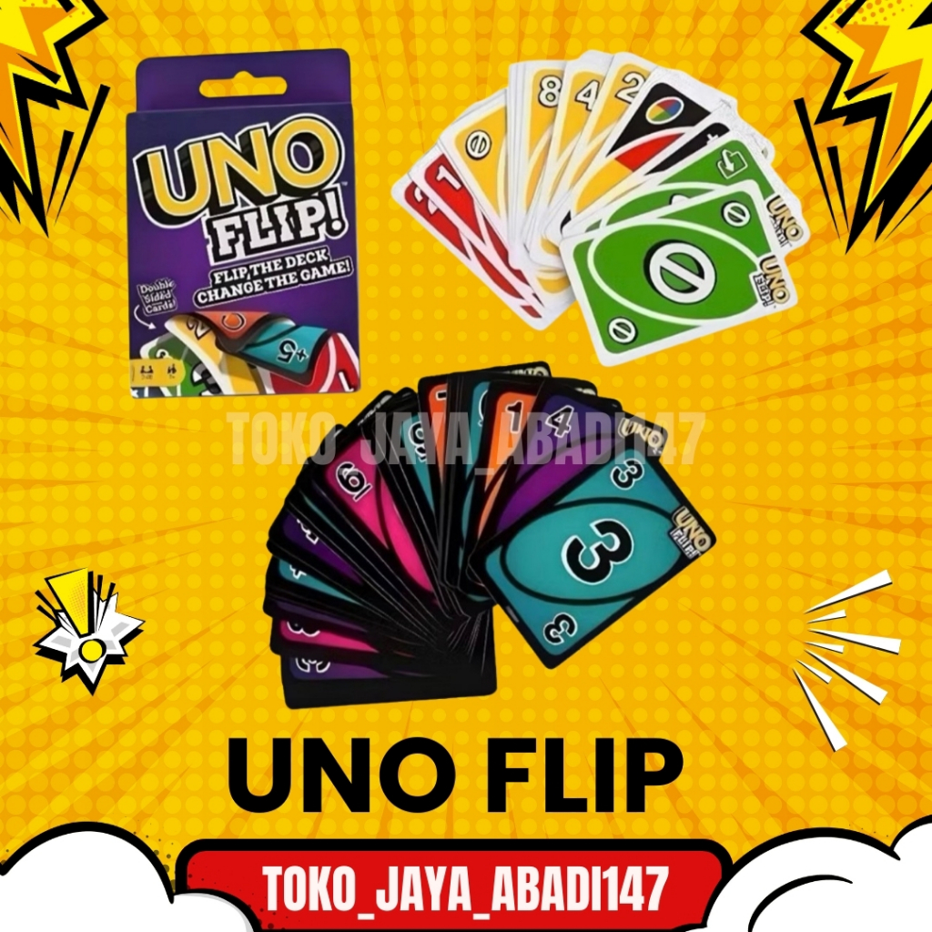 UNO FLIP / KARTU UNO / UNO PERMAINAN / KARTU UNO / KARTU UNO FLIP / UNO PERMAINAN / KARTU PERMAINAN 