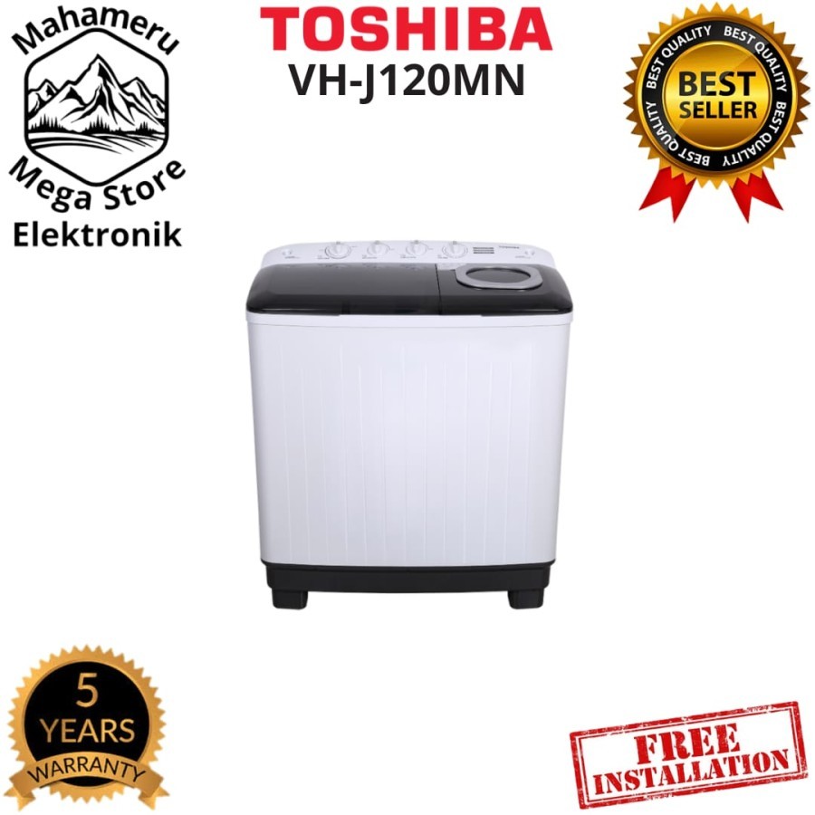 Mesin Cuci Toshiba VH-J120MN 12Kg Twin Tub Mesin Cuci
