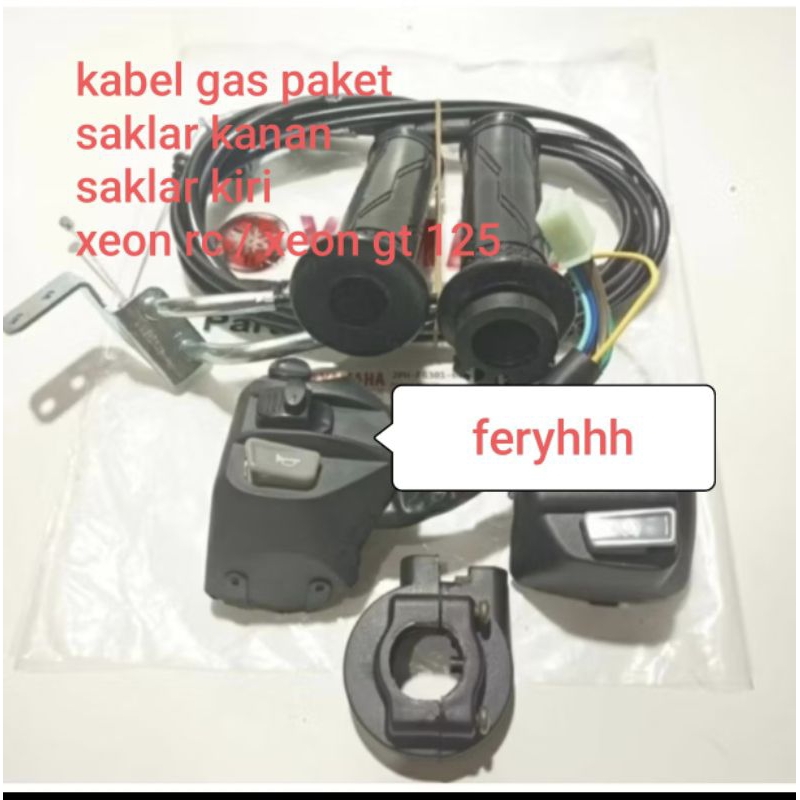 paket kabel gas + saklar kanan kiri xeon rc 125 / xeon gt 125