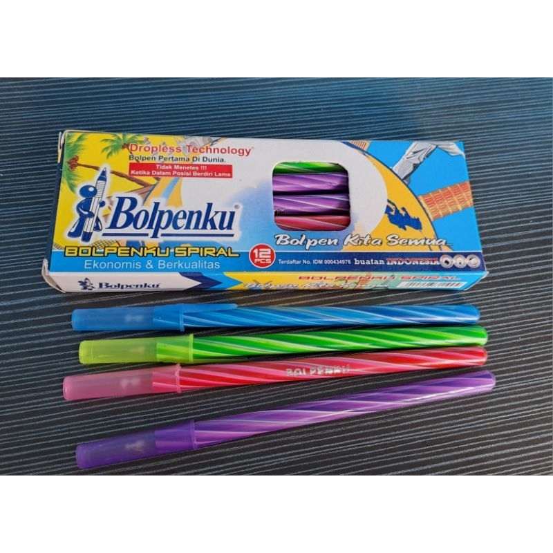 

Ecer Bolpenku/ Pen Lilin/ Pen Spiral Bolpenku Murah tinta hitam