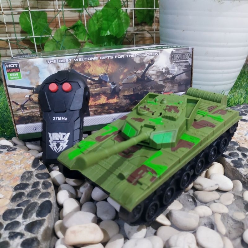 Rc tank mini kabel anak edukatif - rc tank remot kabel - mainan kado
