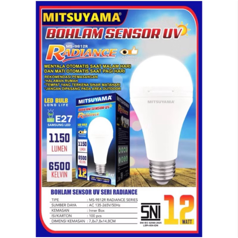 Lampu Bohlam Sensor Cahaya LED Otomatis