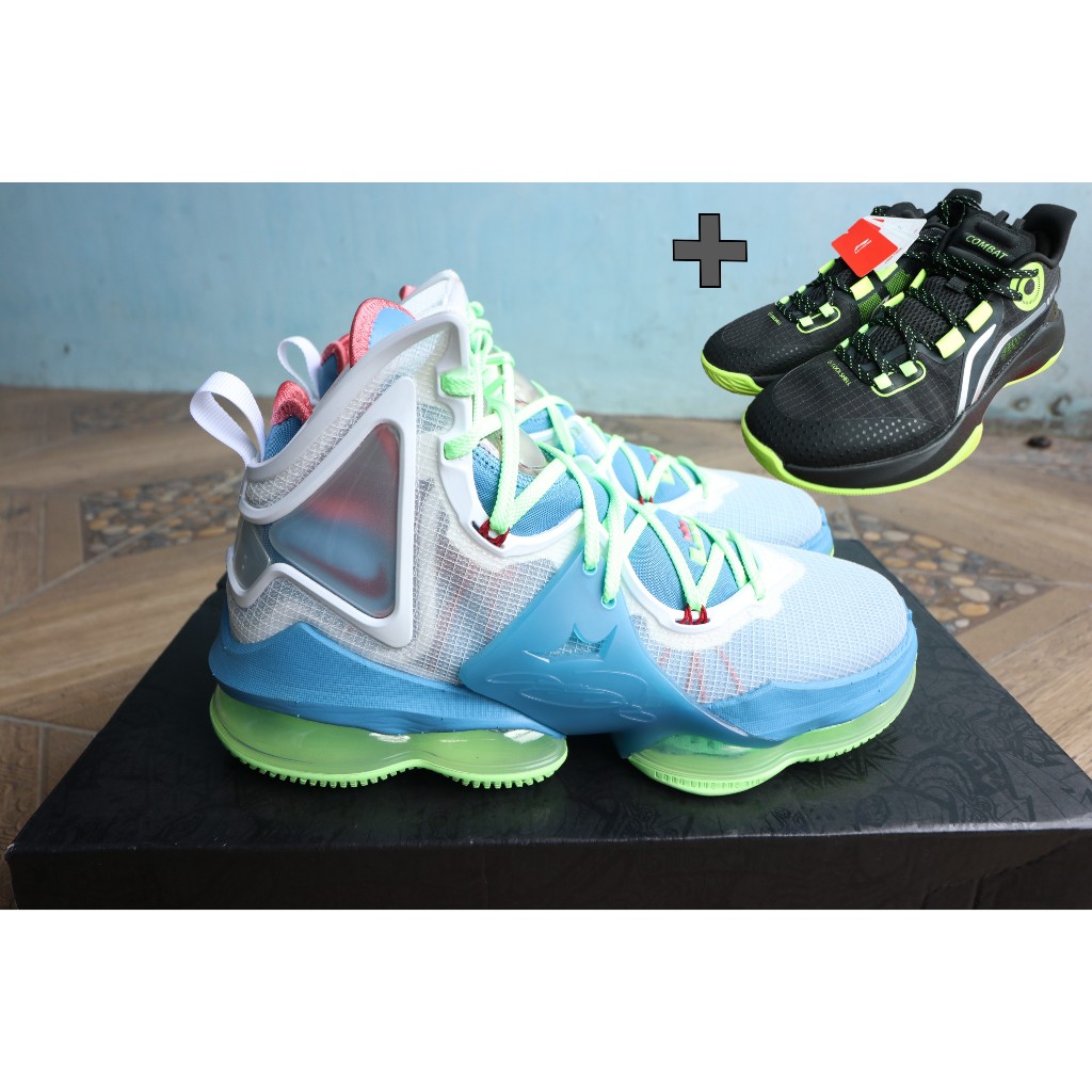 Promo Lebaran Plus Harga Lebih Murah Sepatu Basket Nike Lebron 19 + Lining Combat Black, BNIB dijami