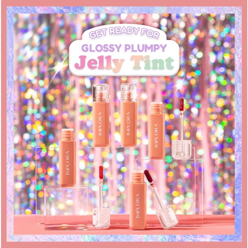 IMPLORA JELLY TINT | LIPTINT IMPLORA | Lip Tint Glossy  | 01 Mariposa 02 Savvy Red 03 True Vintage 0