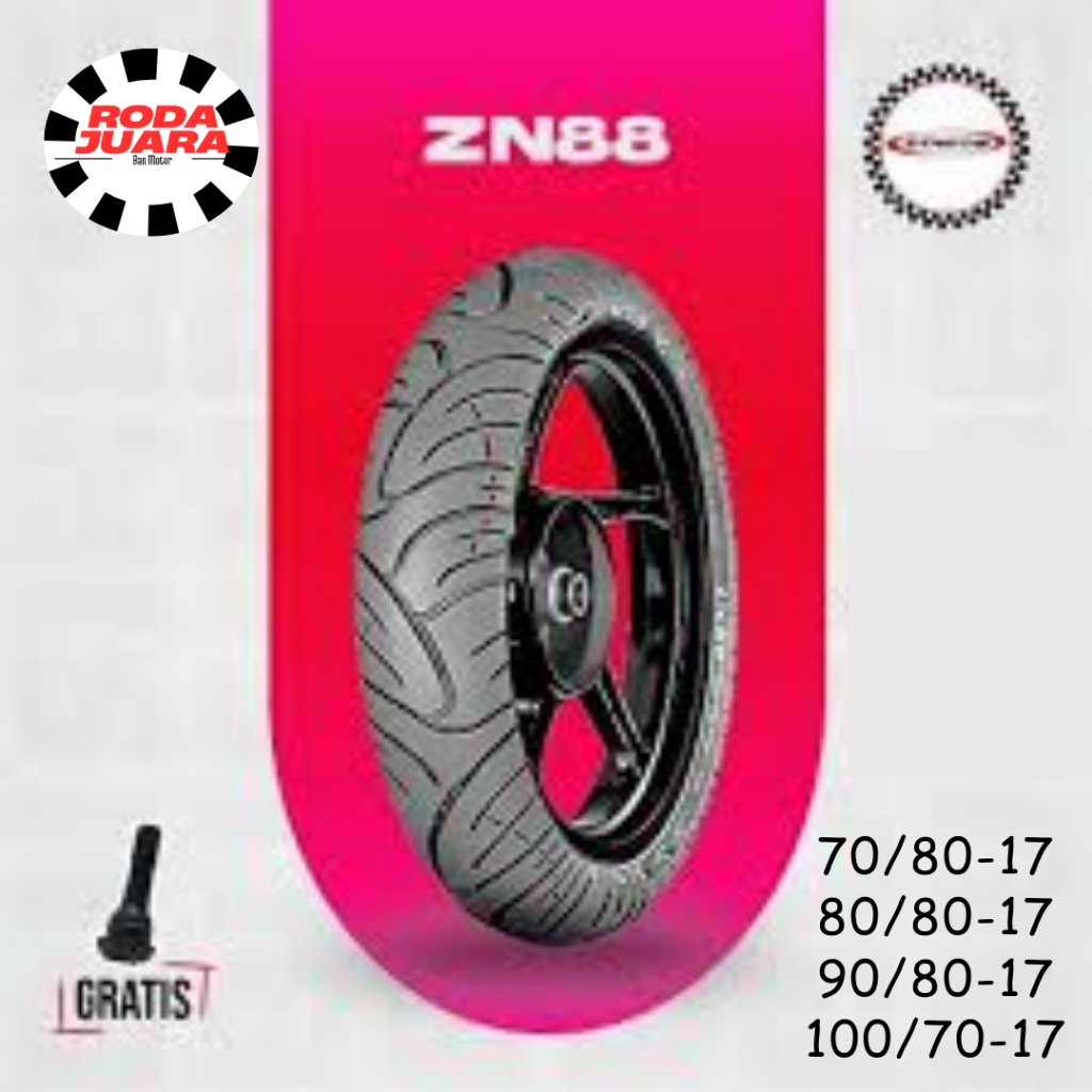 BAN ZENEOS RING 17 70/80 80/80 90/80 100/70 ZN88 SATUAN/SEPASANG BAN TUBELES MOTOR BEBEK