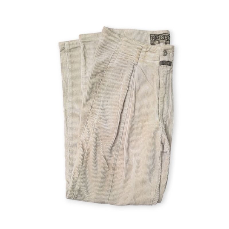1980s Closed x Marithe Francois Girbaud Corduroy Pleated Trousers Pants
