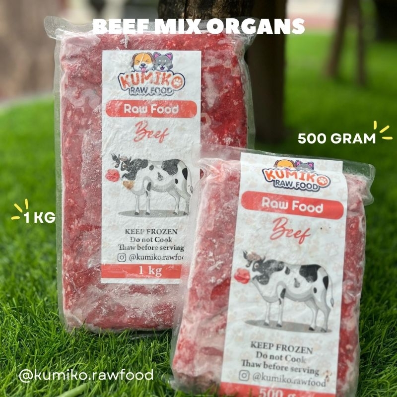 RAW FOOD BEEF MIX ORGANS // SAPI GILING  MAKANAN UNTUK ANJING DAN KUCING// KUMIKO RAW FOOD//