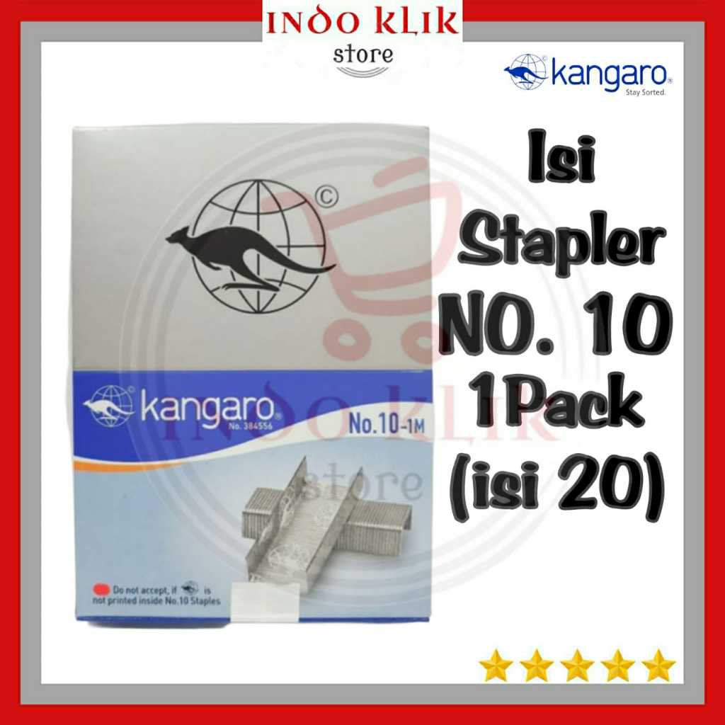 

Isi stapler Kangaro No. 10 / Isi Strapler Kangaro No-10 / Isi Straples Kecil / Isi Hekter No 10 Ori