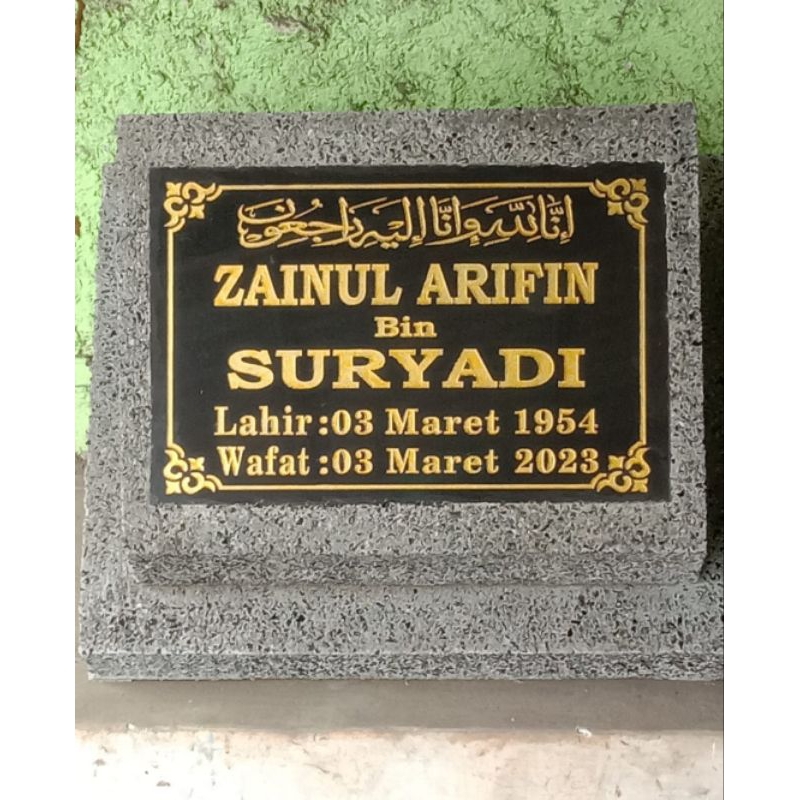 Batu Nisan/Nisan kepala makam/ Nisan cor