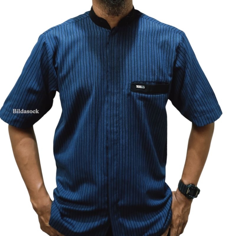 kemeja lurik Hem lurik lengan pendek Baju adat lurik