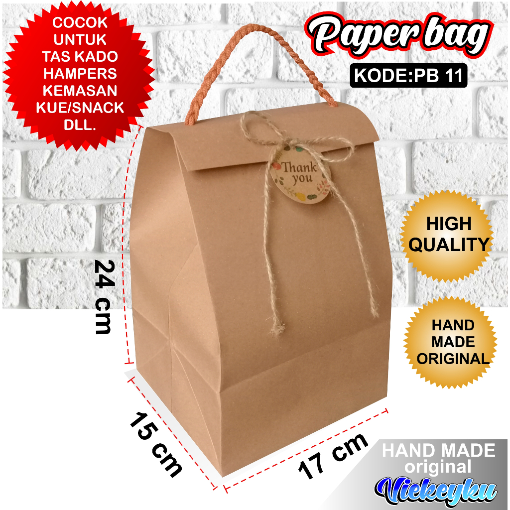 

Tas kado Toples Paper Bag kertas Polos,hampers lebaran,paper bag kue kering 500gr muat 2pcs