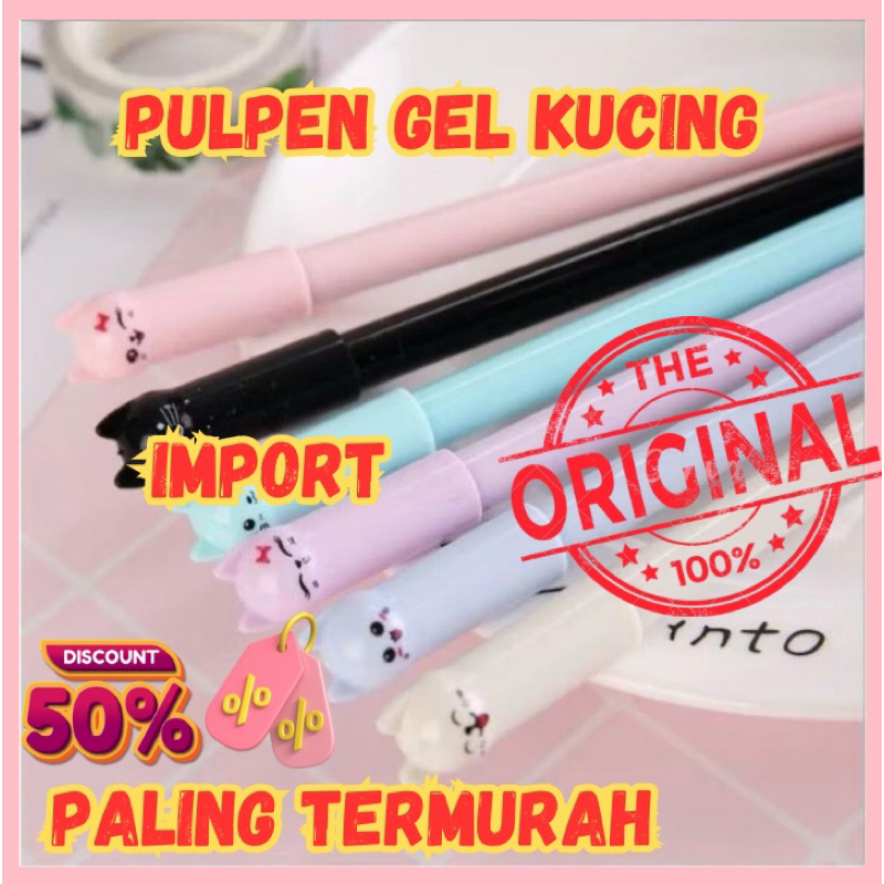 

Pulpen Karakter Meow Kucing Lucu Pulpen Karakter Gel Imut Pulpen Gel pena