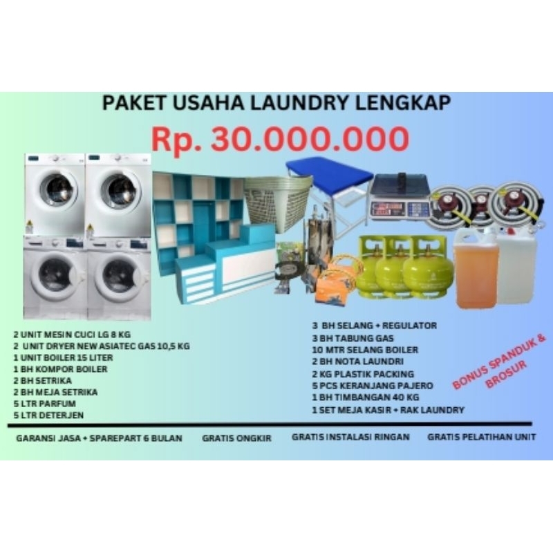 PAKET USAHA LAUNDRY LENGKAP