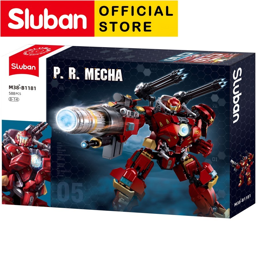 Mainan Brick Sluban Robot Anti Hulk Mecha B1181
