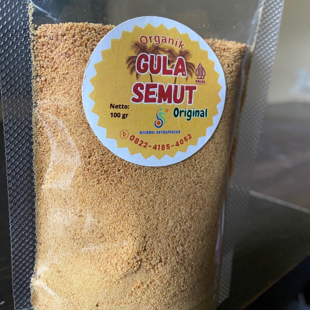 

Gula Semut Kelapa Organik 100 gr Brown Sugar Gula Kelapa Kualitas Ekspor Difabel Entrepeneur