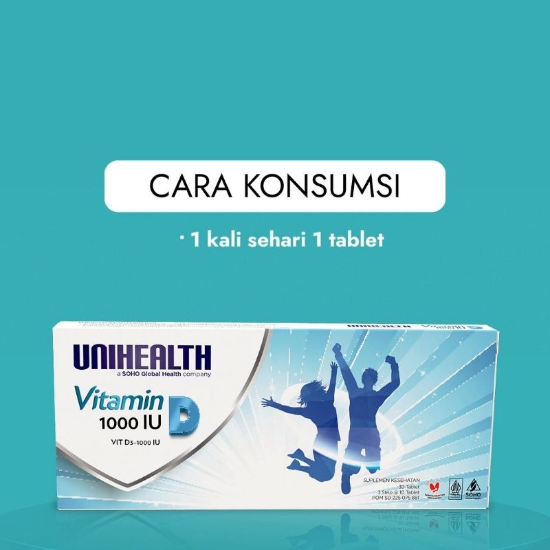 VITAMIN D 1000IU UNIHEALTH 30Tablet Kunyah