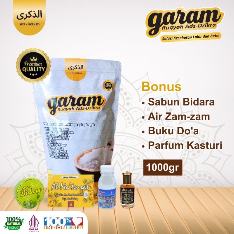 

ORIGINAL GARAM RUQYAH ADZ-DZIKRA| BONUS SABUN BIDARA,, KASTURI
