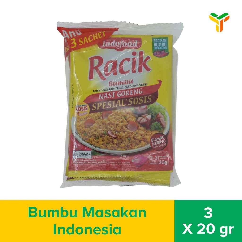 

Indofood Bumbu Racik Nasi Goreng Spesial Sosis 3X20Gr
