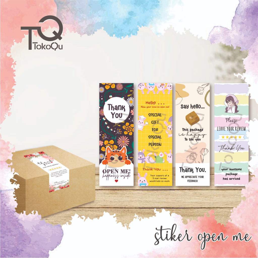 

[20pcs]Stiker Unboxing/Stiker segel box/Stiker Open me/Stiker segel kawai/Stiker segel