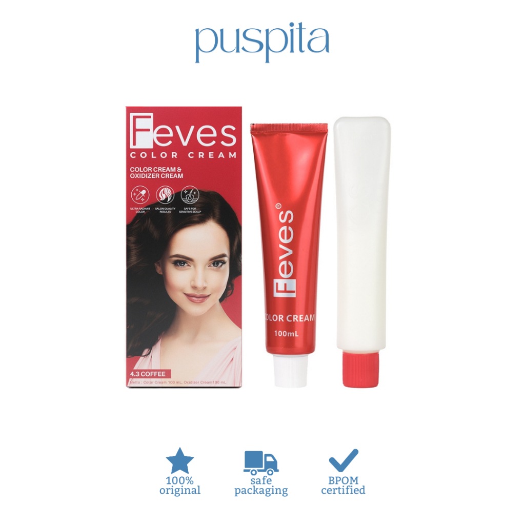 PUSPITA - Feves Hair Color + Developer 60ml | Feves Hair Color + Developer 100ml