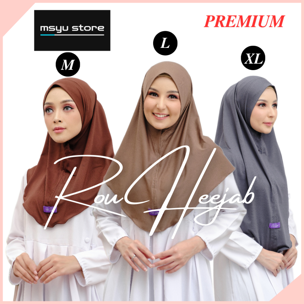 Jilbab Instan Sport Non Pet / Siria Non Ped / Bergo Instan  L XL