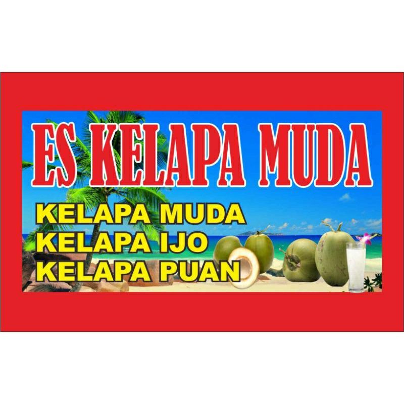 spanduk bener es kelapa muda castem