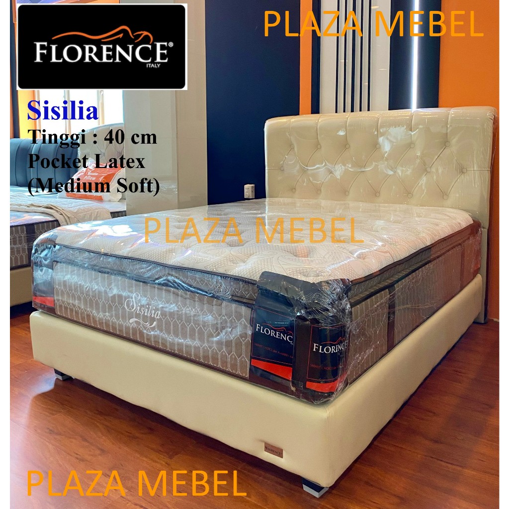 Set Spring Bed FLORENCE Sisilia Pocket Latex Springbed ( FULLSET )