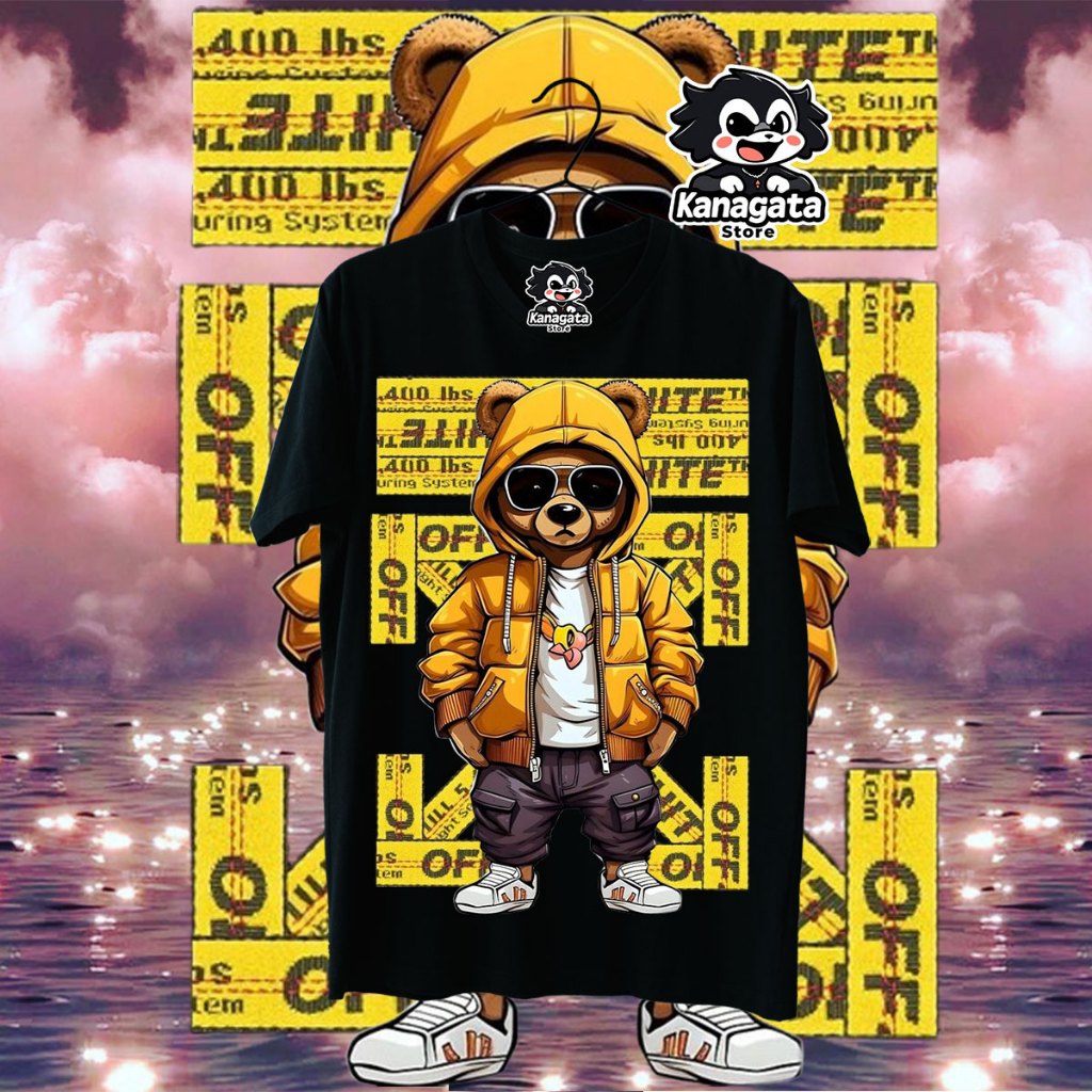 KANAGATA BAJU KAOS BEAR OVERSIZE T-SHIRT UNISEX BEAR COLLECTION
