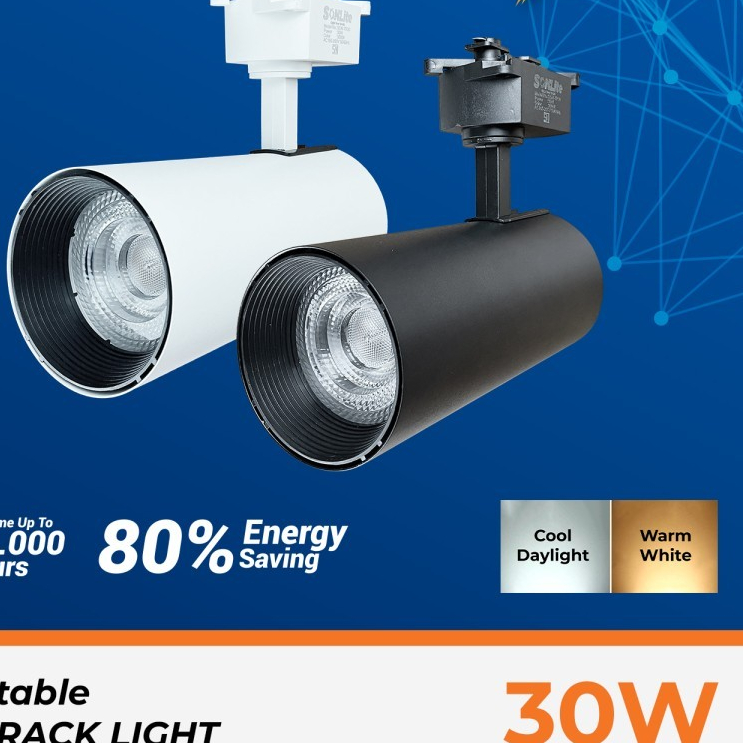 Sonlite Lampu Spot Track Light Rell LED 30w/30Watt Spotlight COB Murah 30 watt