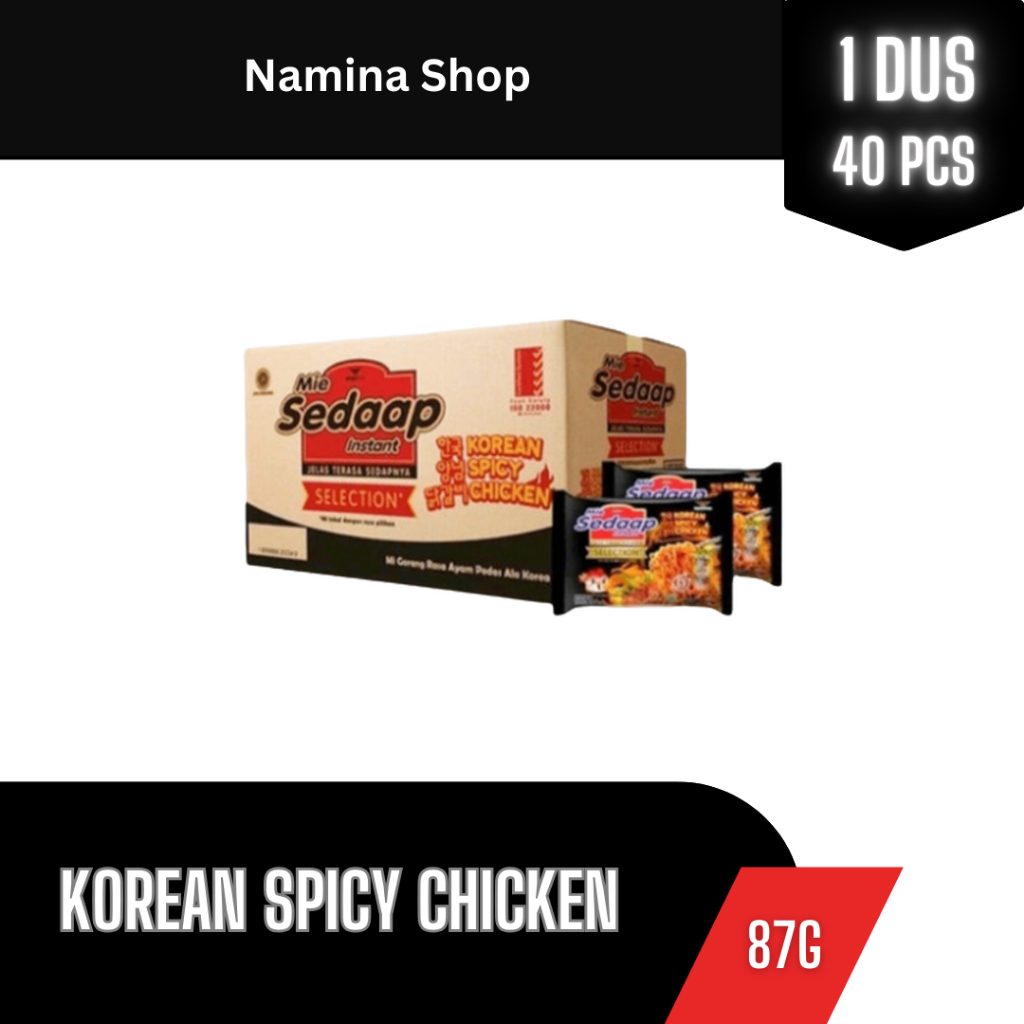 

SEDAAP MIE MI INSTAN GORENG KOREAN SPICY CHICKEN 87G - 1 DUS - BANDUNG