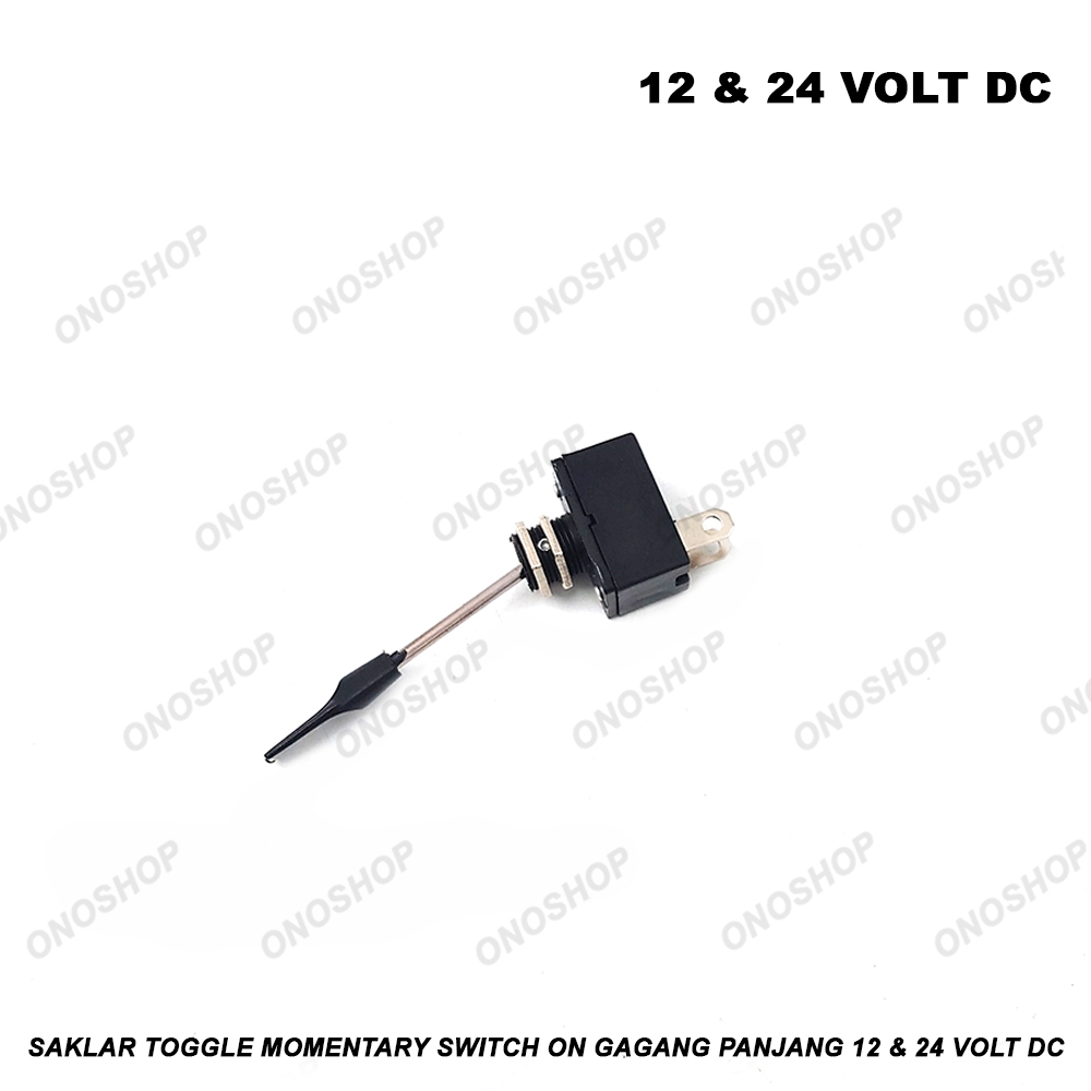 Saklar Togel Momentary Switch On Gagang Panjang 12 & 24 Volt DC