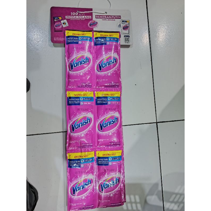 VANISH PENGHILANG NODA CAIR 90ML 1RENCENG ISI 6 SACHET/2 RENCENG ISI 12 SACHET