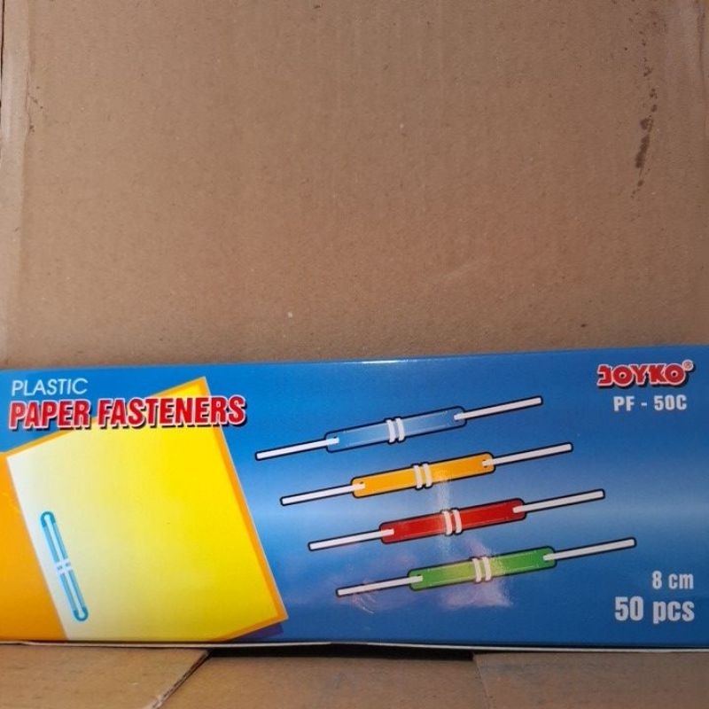 

plastic paper fastener joyko warna PF-50C 1 pak isi 50 pcs