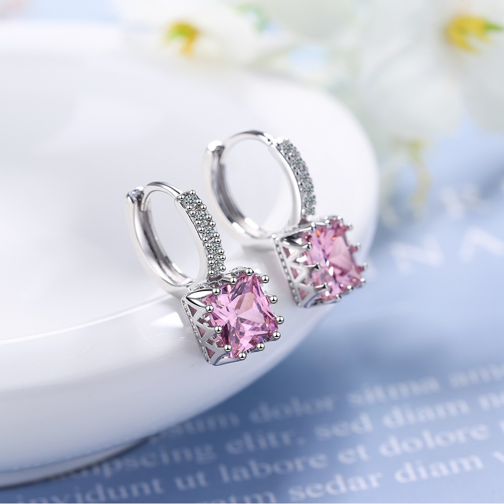 Anting Wanita Berlian Sertifikat GRA Fashion Korea Anting Tusuk Anting Moissanite Anting perak
