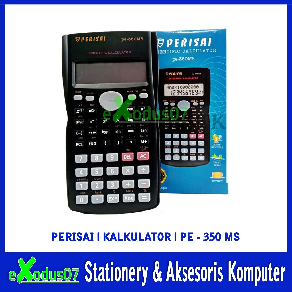 

KALKULATOR SCIENTIFIC MURAH BAGUS PERISAI PE-350MS