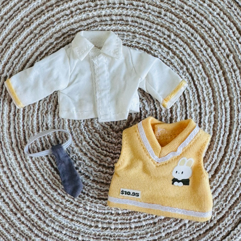 nendoroid doll clothes outfit ymy yomane dod obitsu school uniform vest yellow