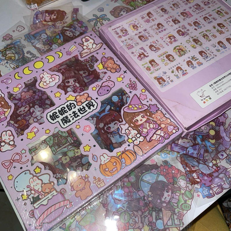 

STICKER WARNA WARNI NINI/ MOMO/ ELLIE STICKER KOREA 100 PCS