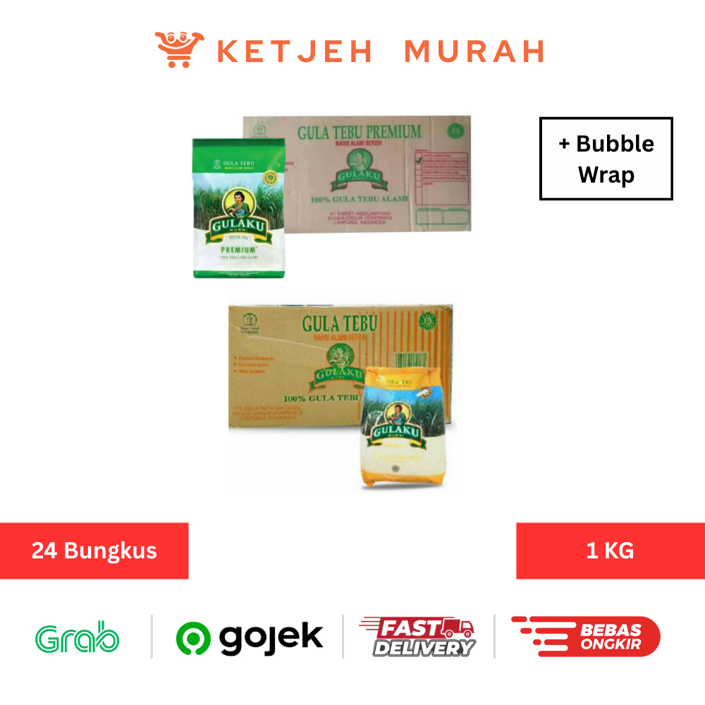 

Gulaku Gula Tebu Kuning / Premium Putih 1 KG 1 Dus isi 24 Pcs [Pengiriman Reguler dan Cargo]