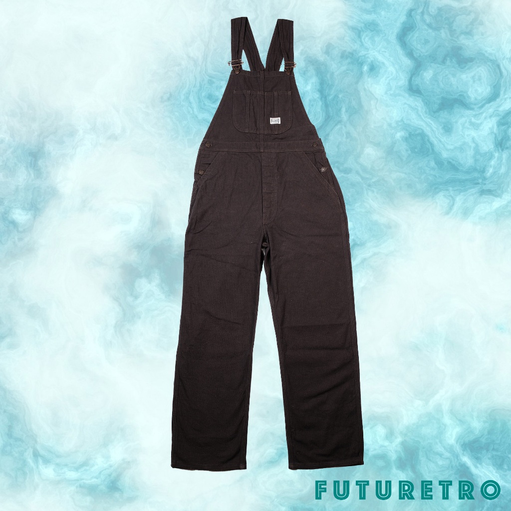 The Flat Head Vintage Overalls Black