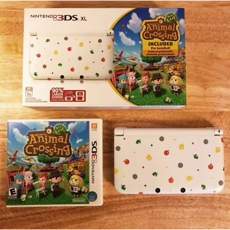 Nintendo 3DS XL Animal Crossing Limited Edition US Version Full Games Like New (Super RARE)