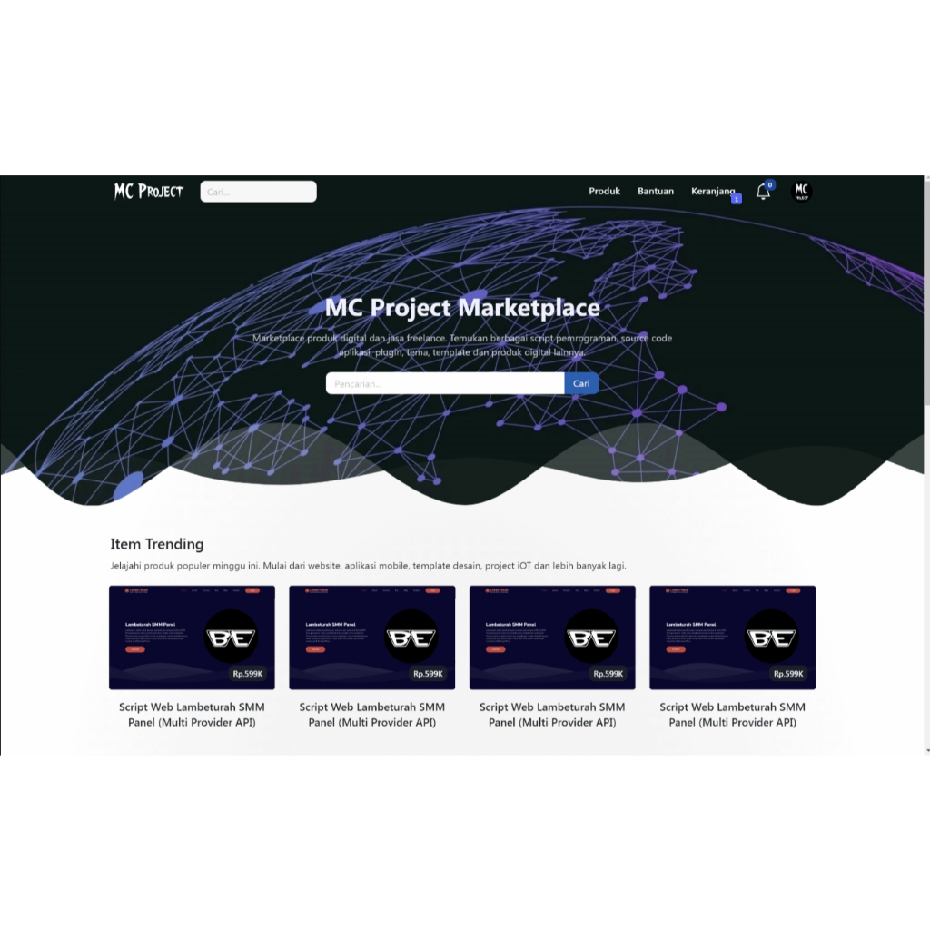 Web Marketplace Produk Digital Multi Vendor (MCP Market)