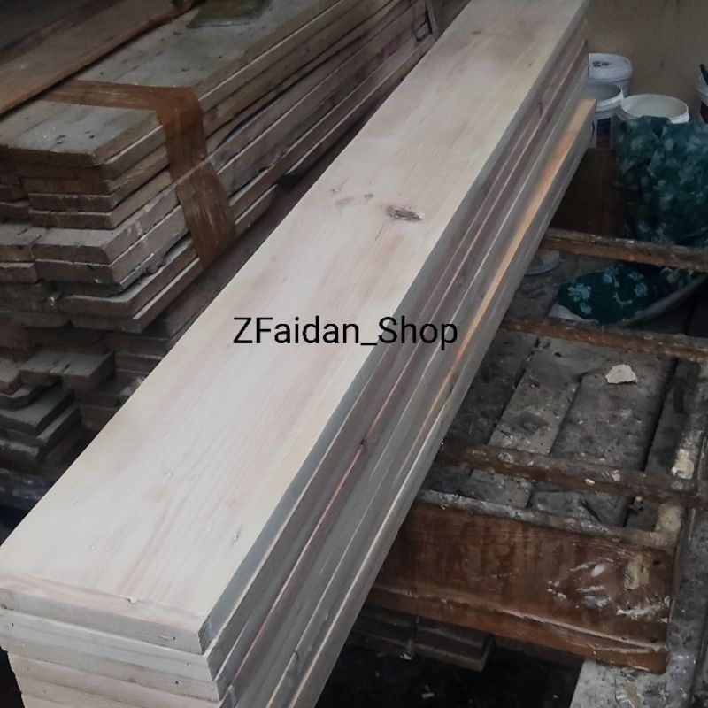 papan kayu jati belanda 100x20x2 / papan ambalan kayu