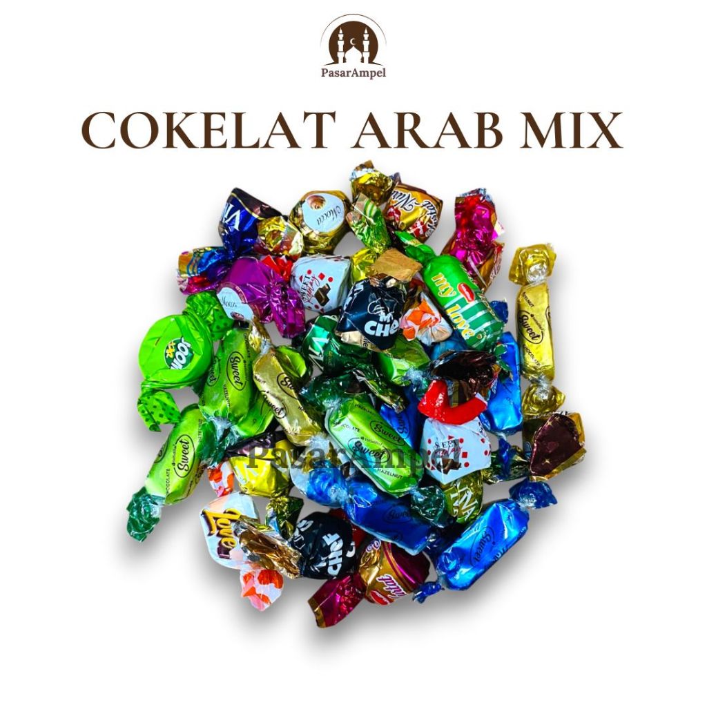 

Cokelat Arab Truffle / Coklat Arab Mix 500GR untuk Oleh Oleh Haji dan Umroh